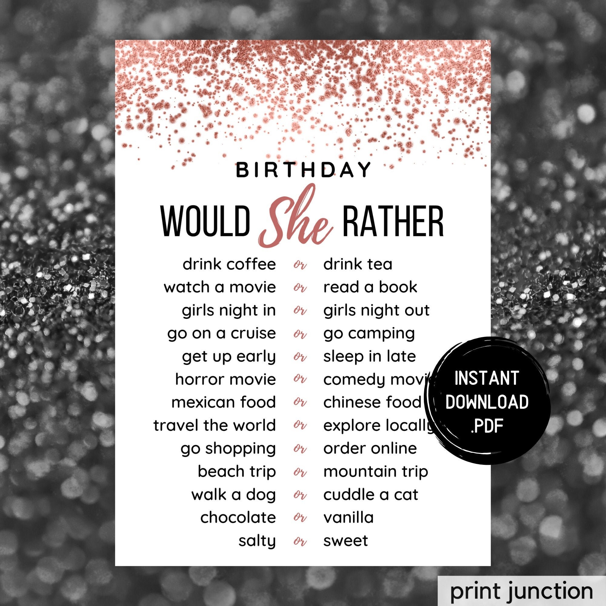 free printable 30th birthday games