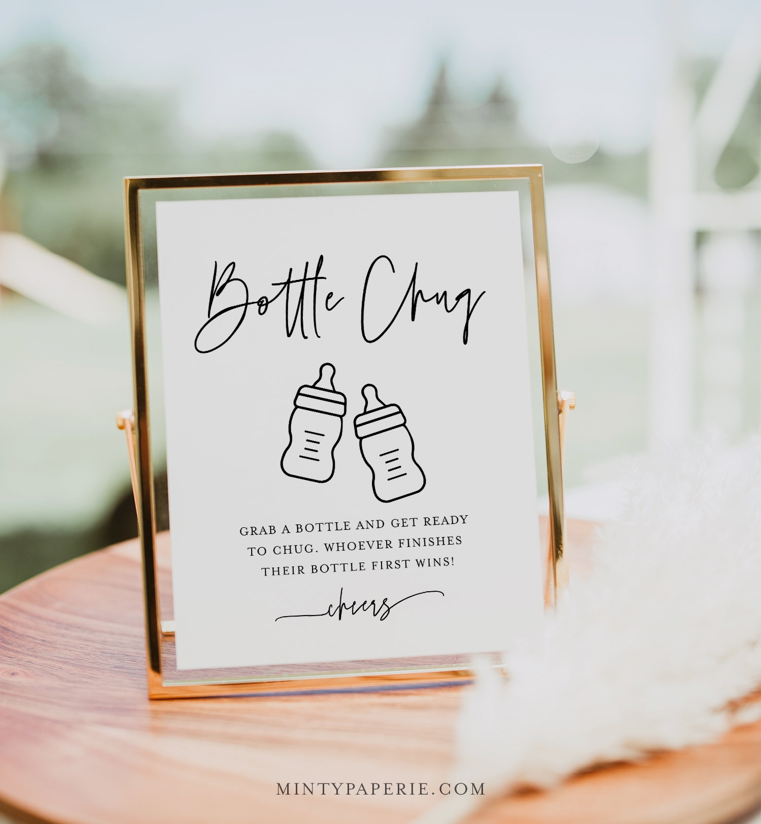 Bottle Chug Baby Shower Game Baby Brewing Baby Sign Drink Game Editable Template Instant Download Templett 8x10 0009 410BASG