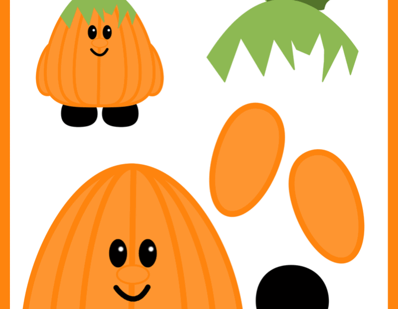 Build a Pumpkin Free Printable Halloween Paper Craft For Kids