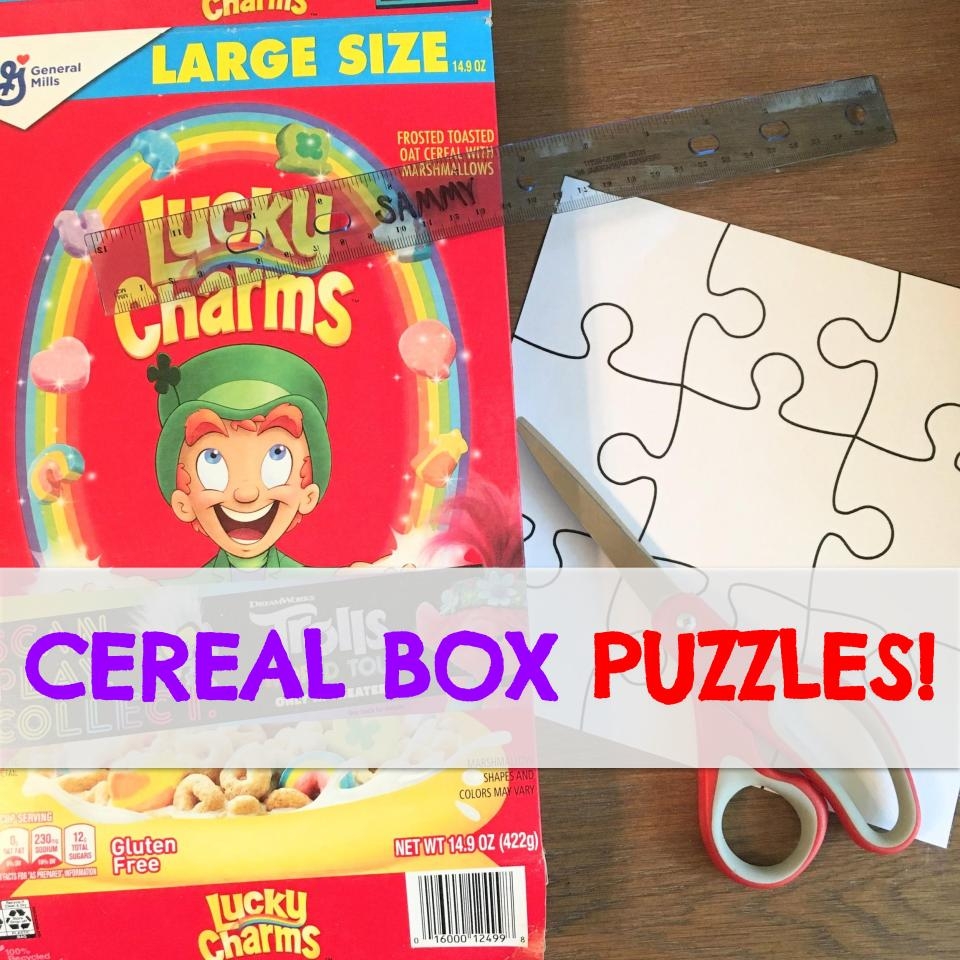 cereal box puzzle template
