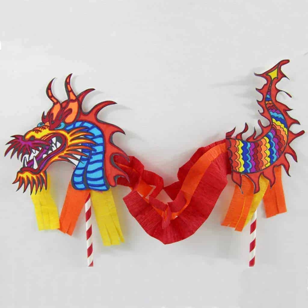 printable dragon craft template