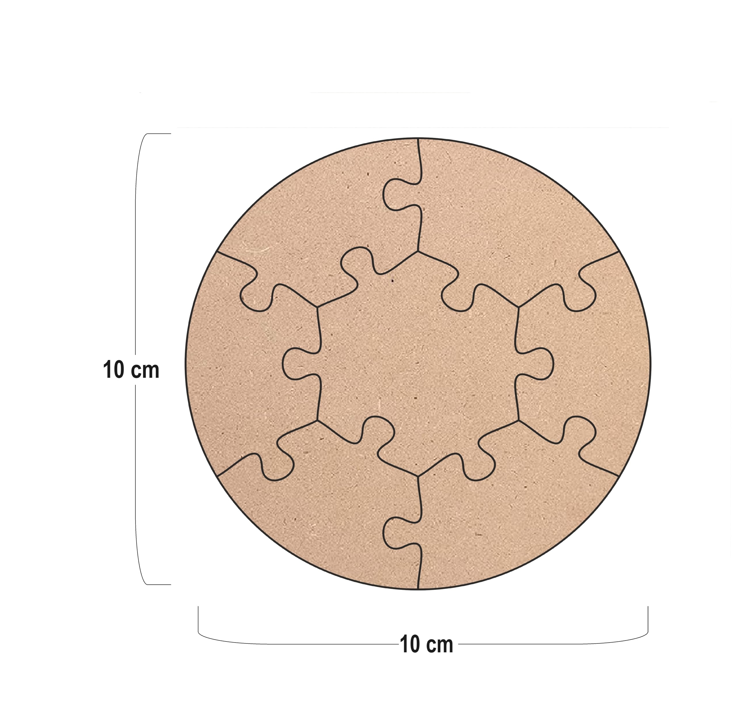 ChoiceHub Gifts MDF Wooden Round Jigsaw Puzzle 10x10 Cm 7 Pieces DIY Art Craft Drawing Painting And Number Learning For Kids 3mm Thickness Round 7Pieces Amazon in Home U0026 Kitchen