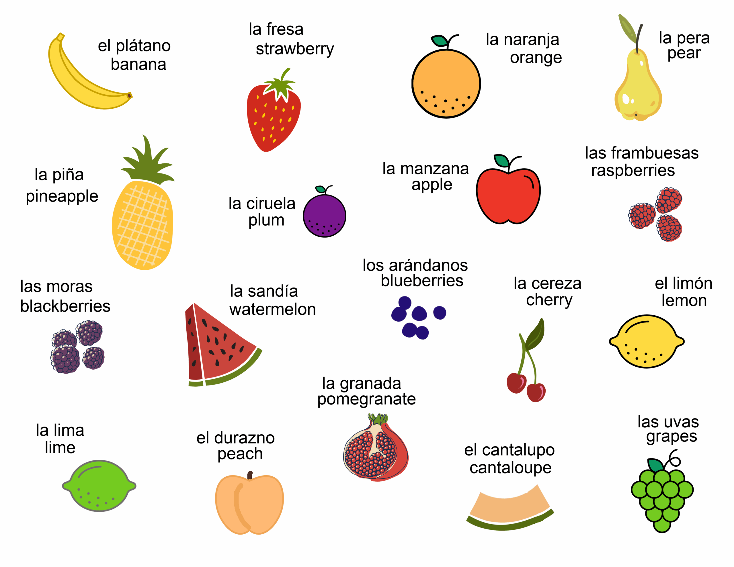 Cindy DeRosier My Creative Life Spanish English Fruits Vegetables And Meat Dairy Vocabulary Cards