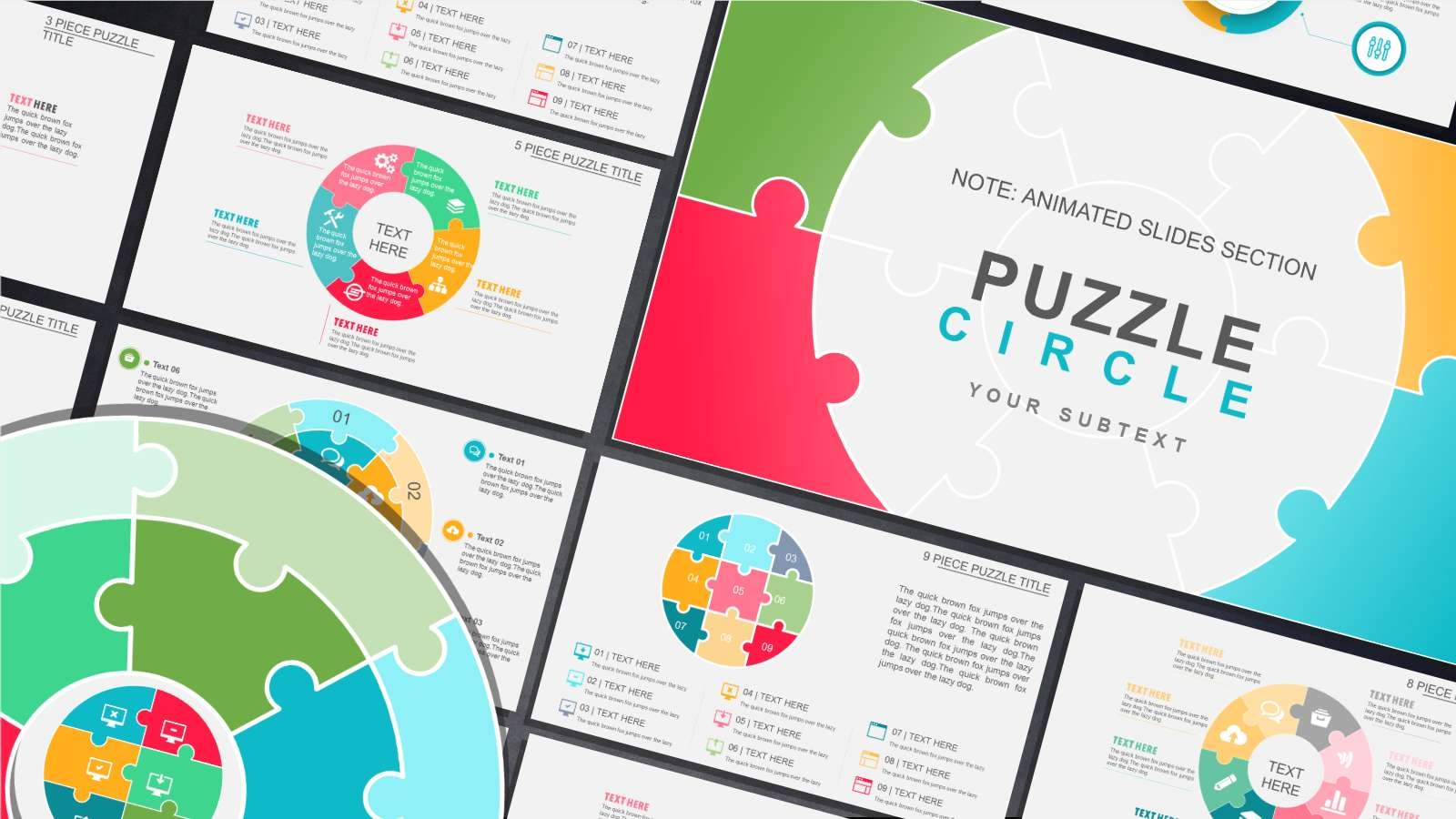 circle puzzle powerpoint template free