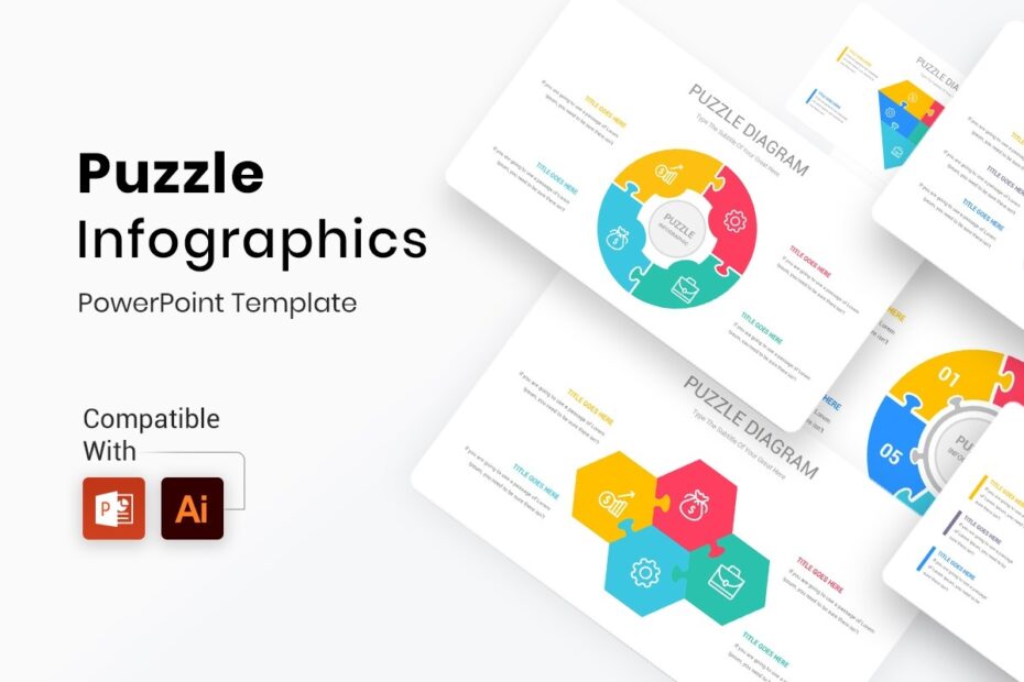 Circle Puzzle Infographics PowerPoint Template Nulivo Market