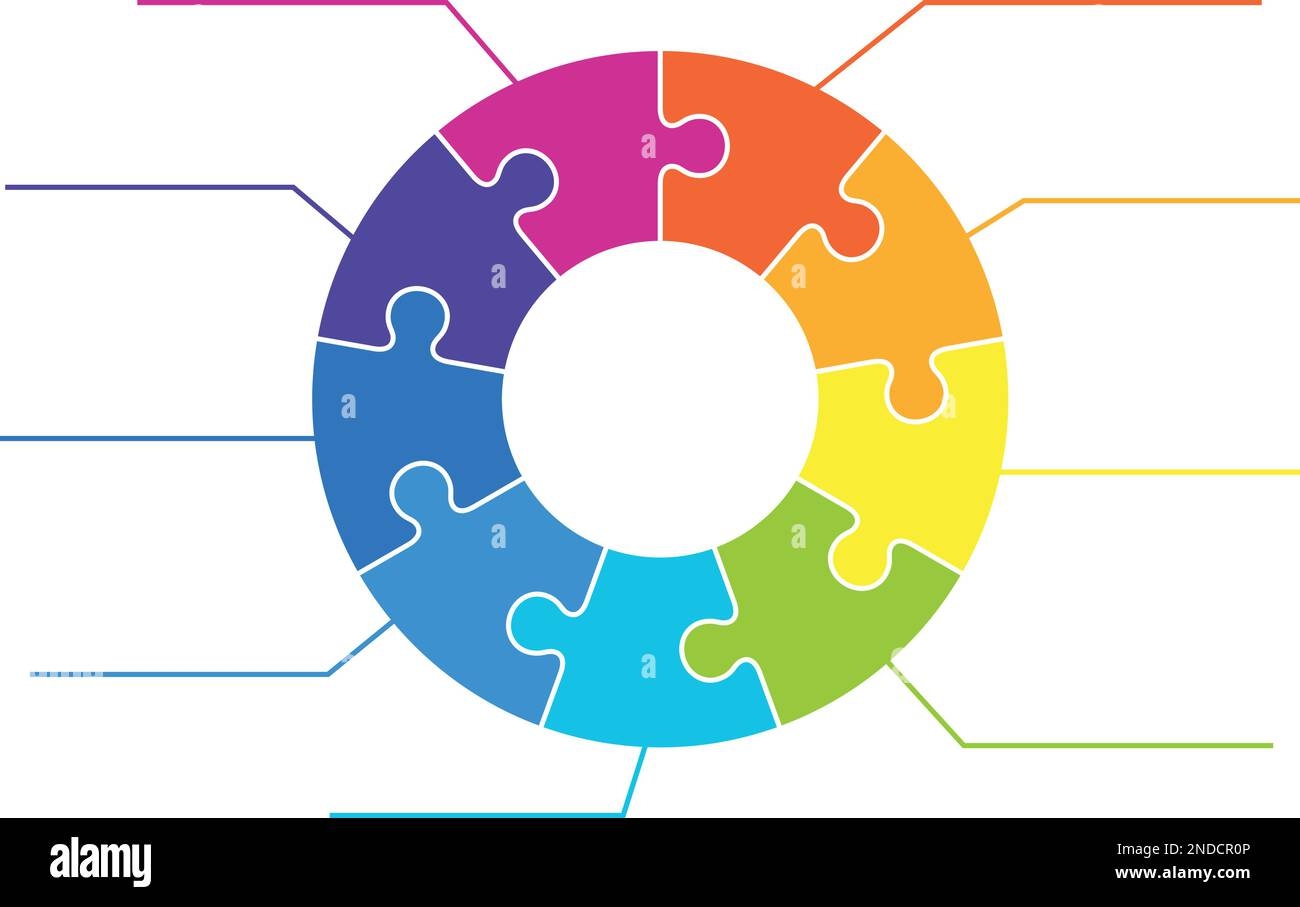 Circle Puzzle Jigsaw Piece Stock Vector Images Page 3 Alamy