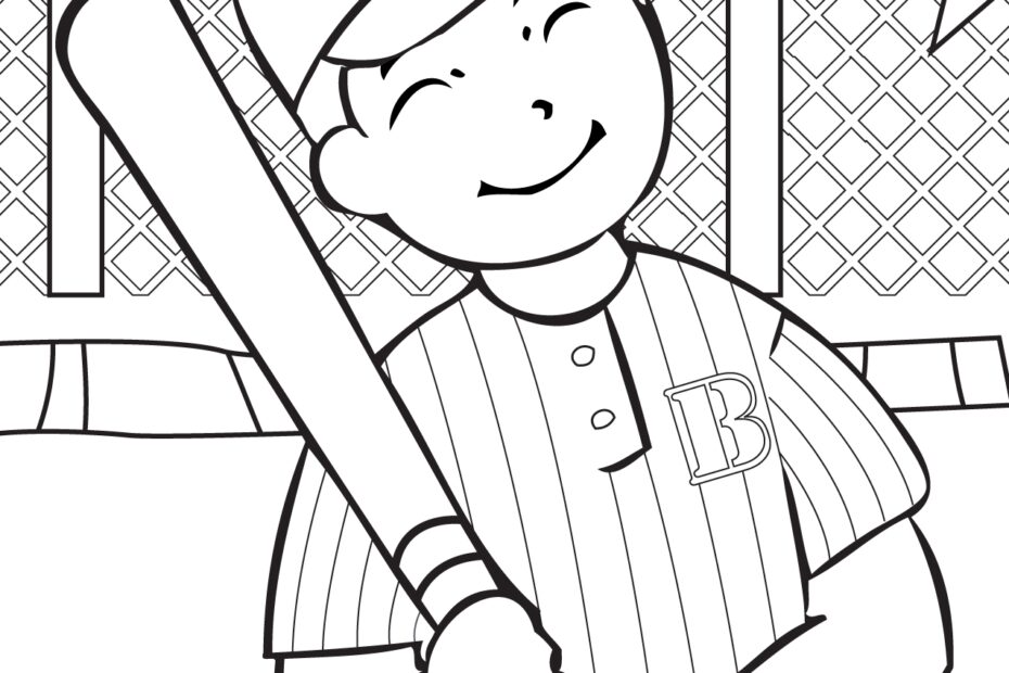 Coloring Pages Free Baseball Coloring Pages For Kids