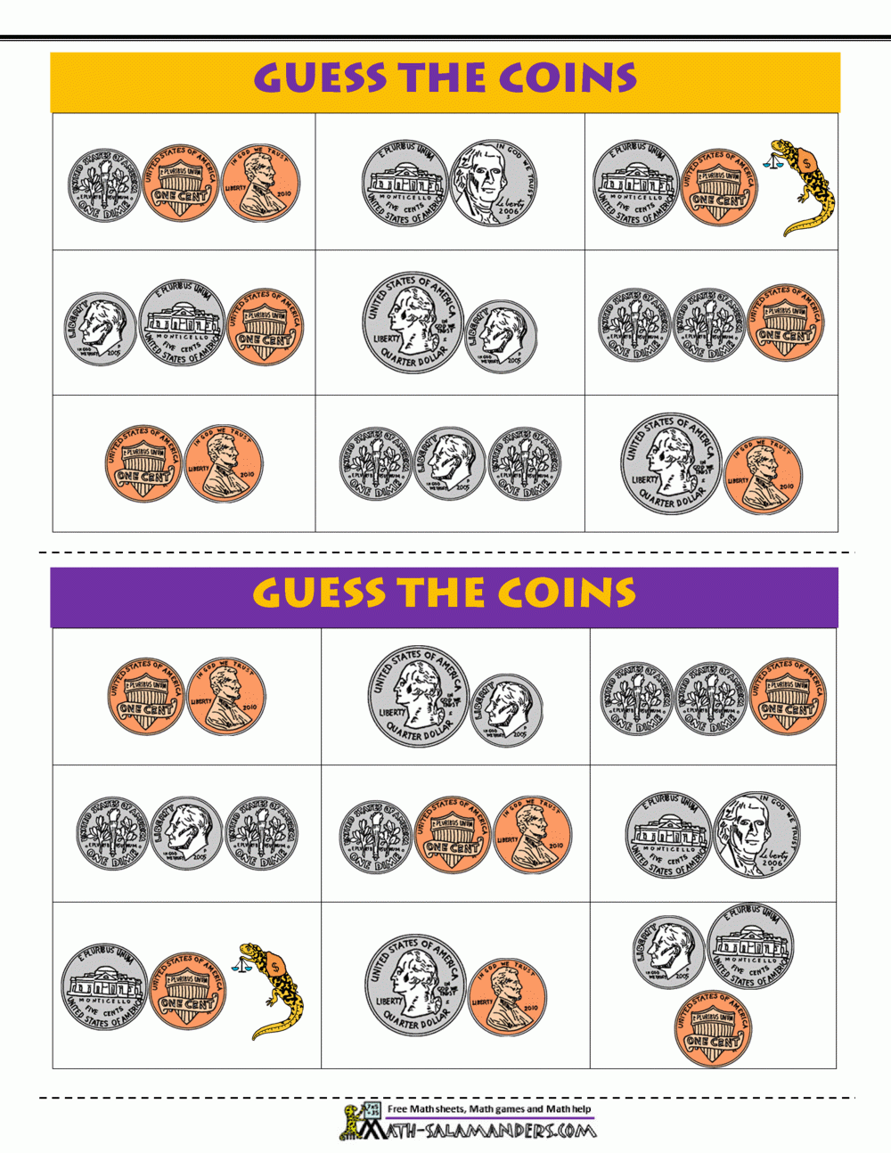 Counting Money Games