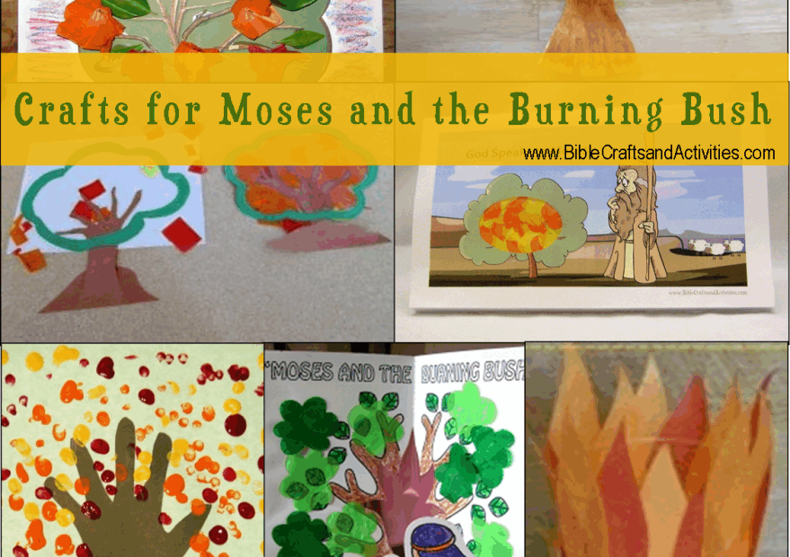 Crafts For Moses And The Burning Bush Bible Crafts And Activities