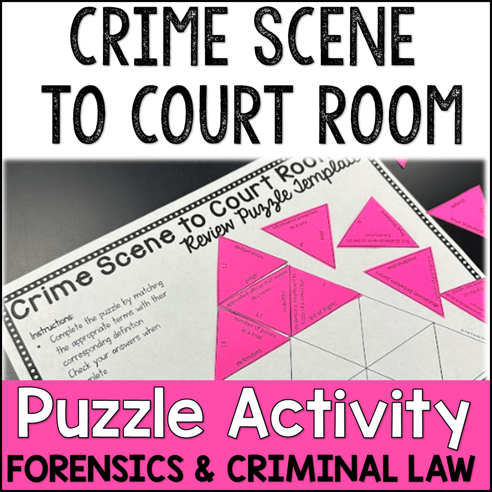 Crime Scene To Court Room Review Puzzle Activity Print U0026 Digital 