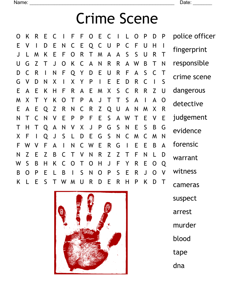 crime scene to courtroom review puzzle template answer key pdf