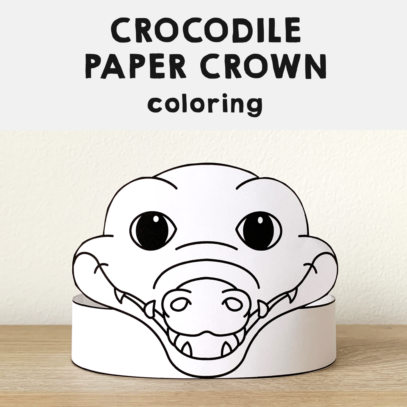 printable crocodile craft template