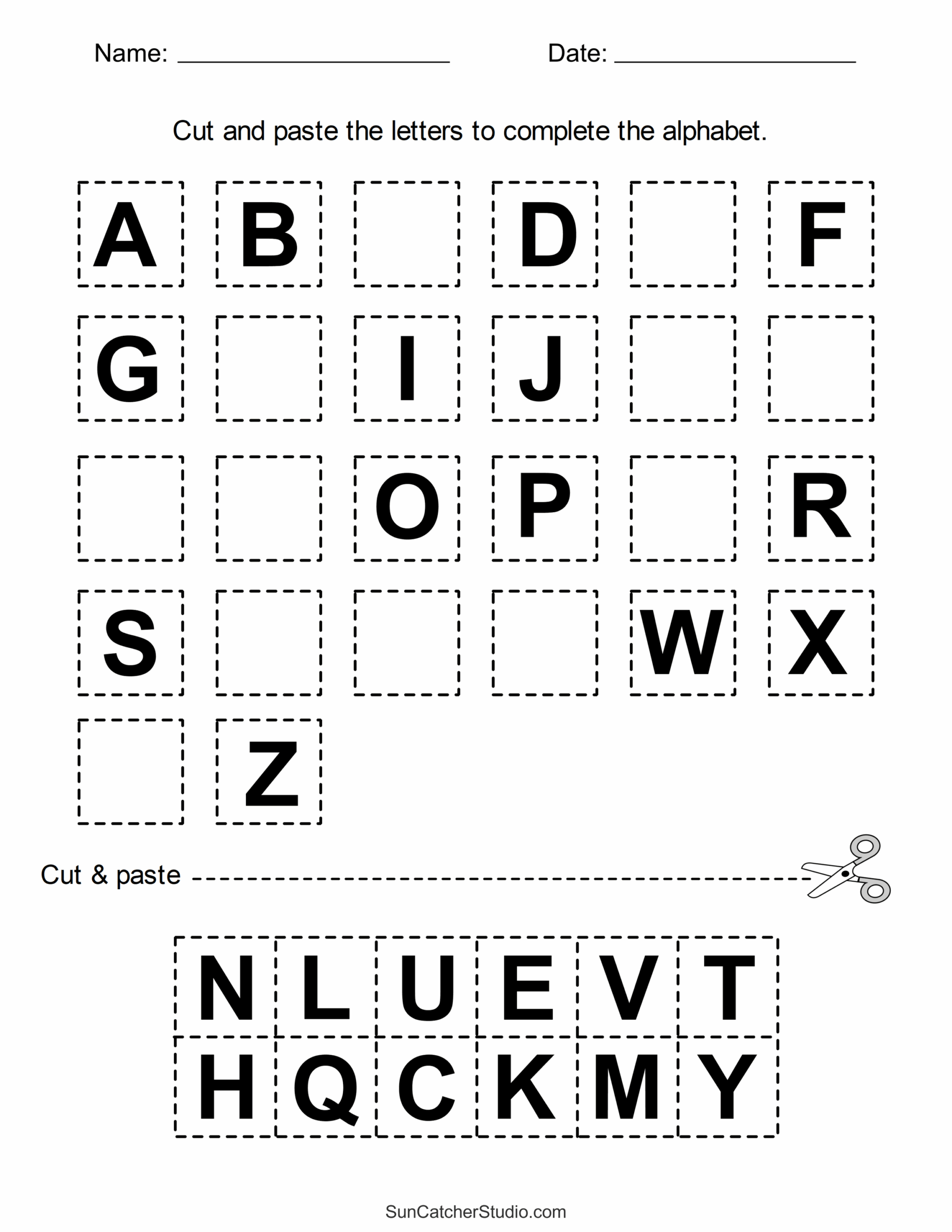 free pre k printable games