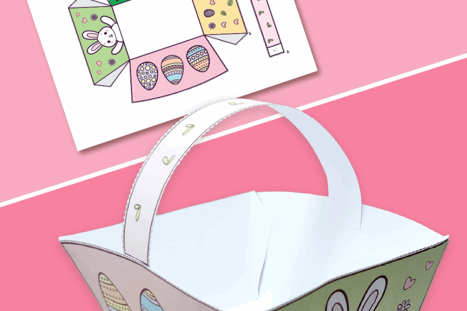 Easter Basket Template Craft 10 Minutes Of Quality Time