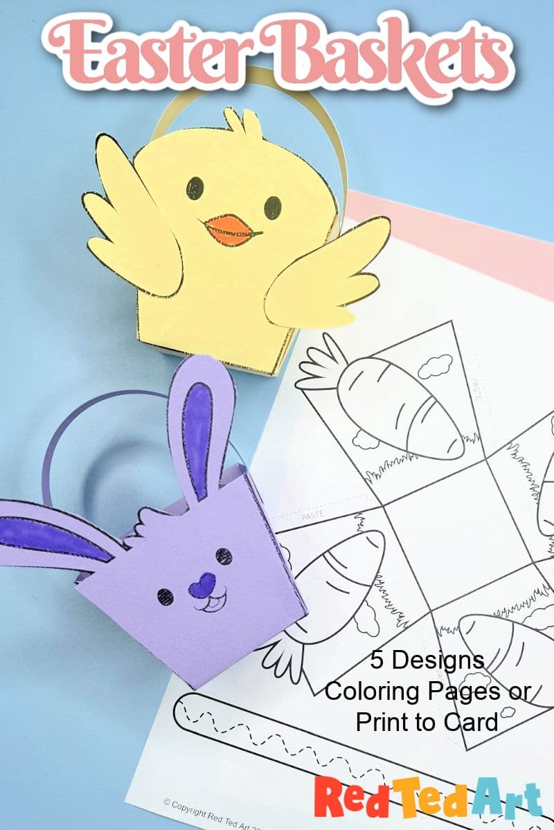 printable easter basket craft template