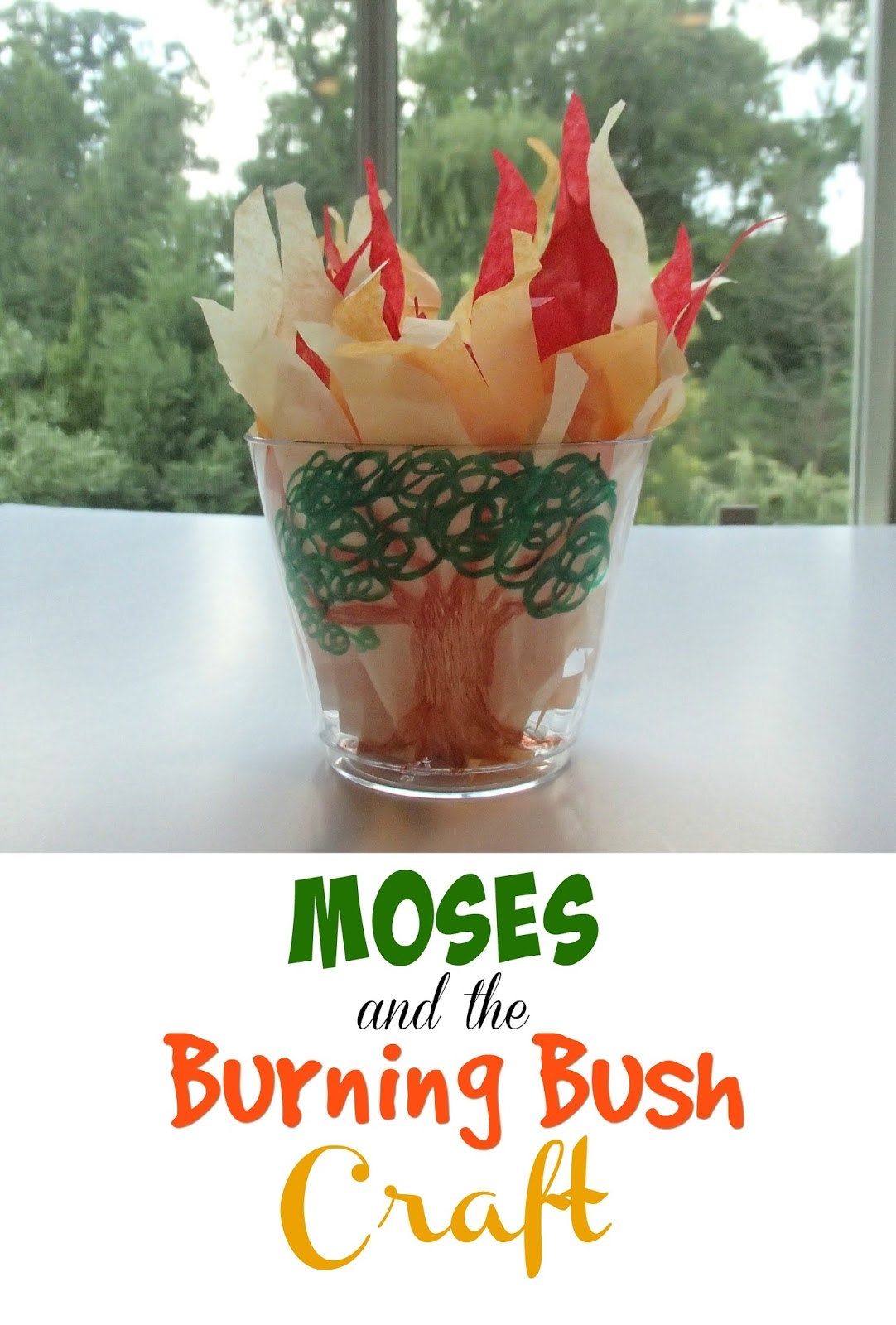 printable burning bush craft template