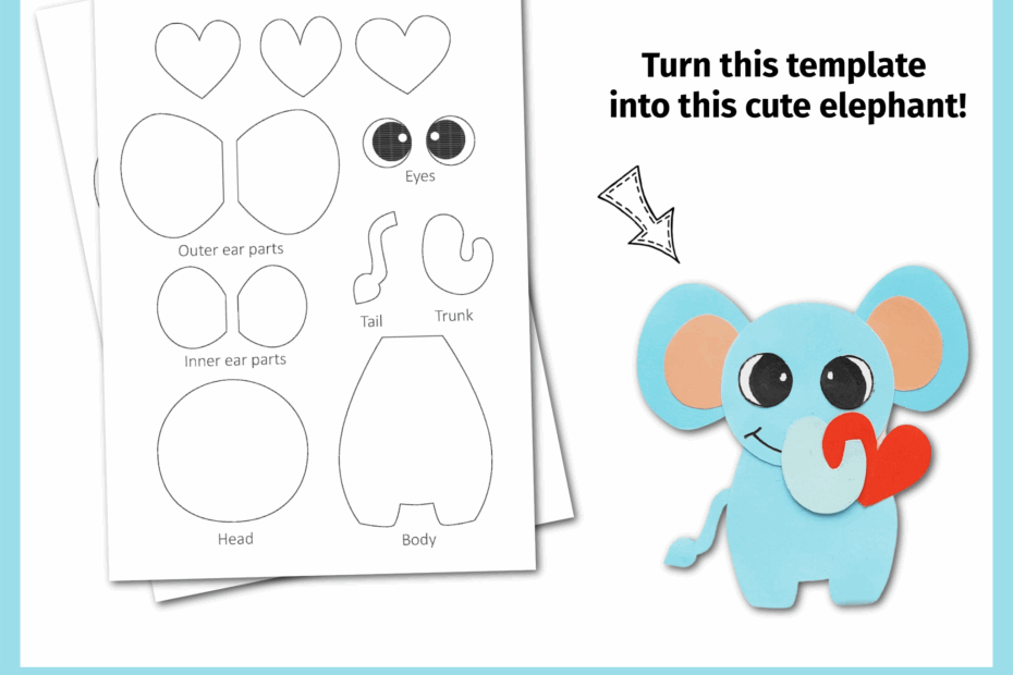 Elephant Papercraft For Kids
