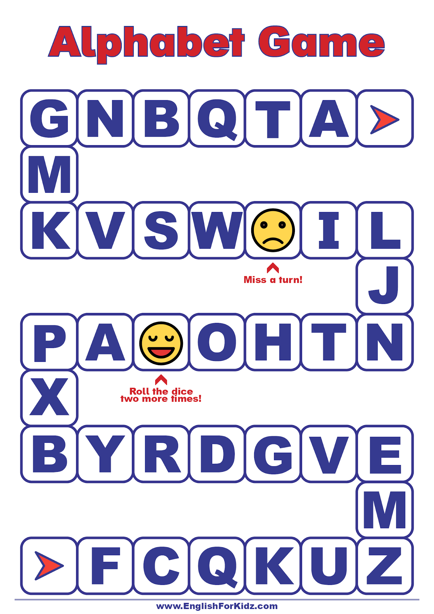 free printable alphabet board game