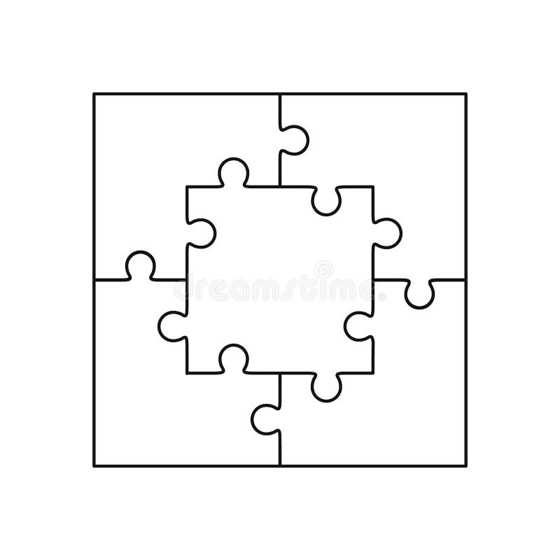 blank puzzle template 6 pieces