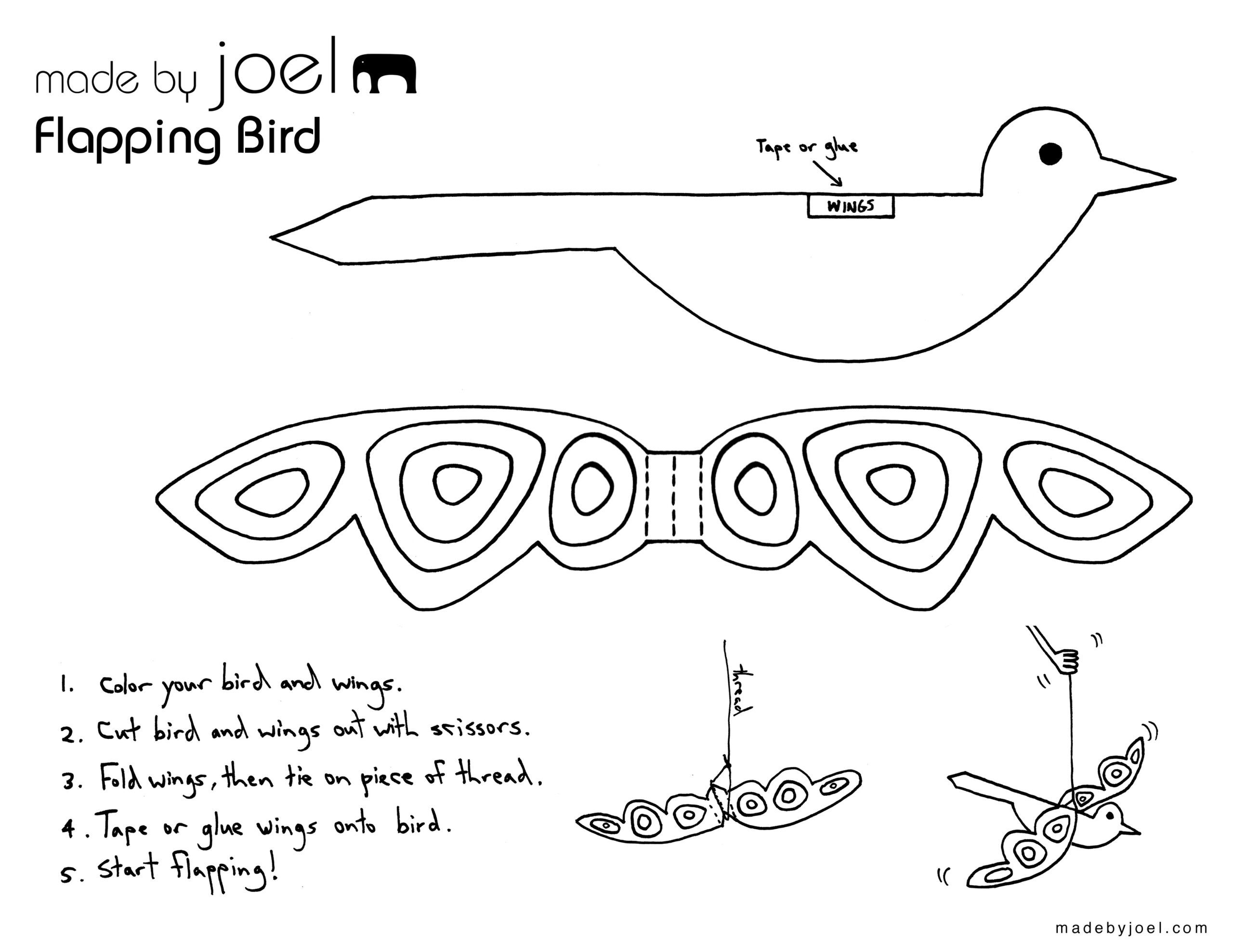 printable parrot craft template