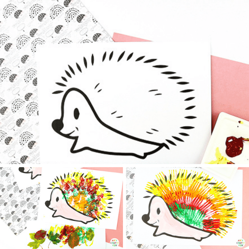 Fork Painted Hedgehog Art Project Arty Crafty Kids