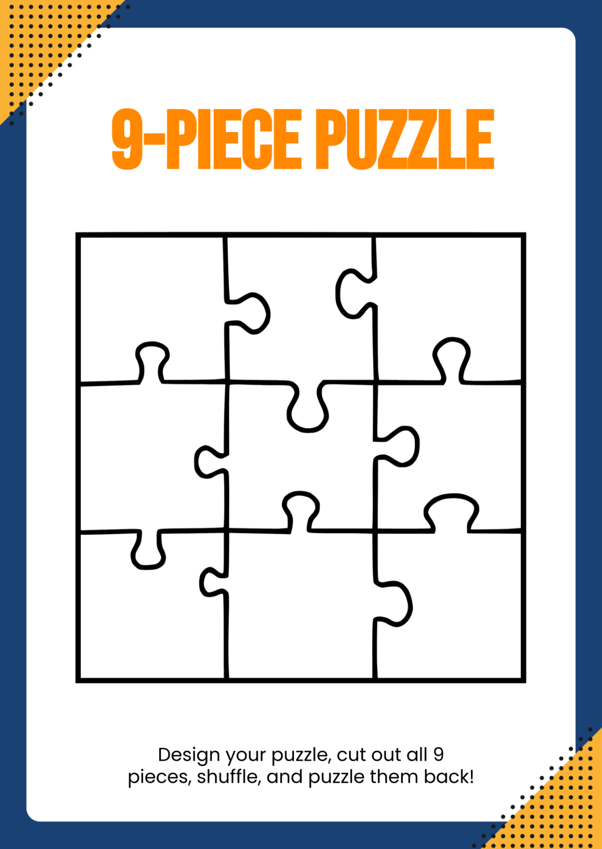 9 piece puzzle template powerpoint