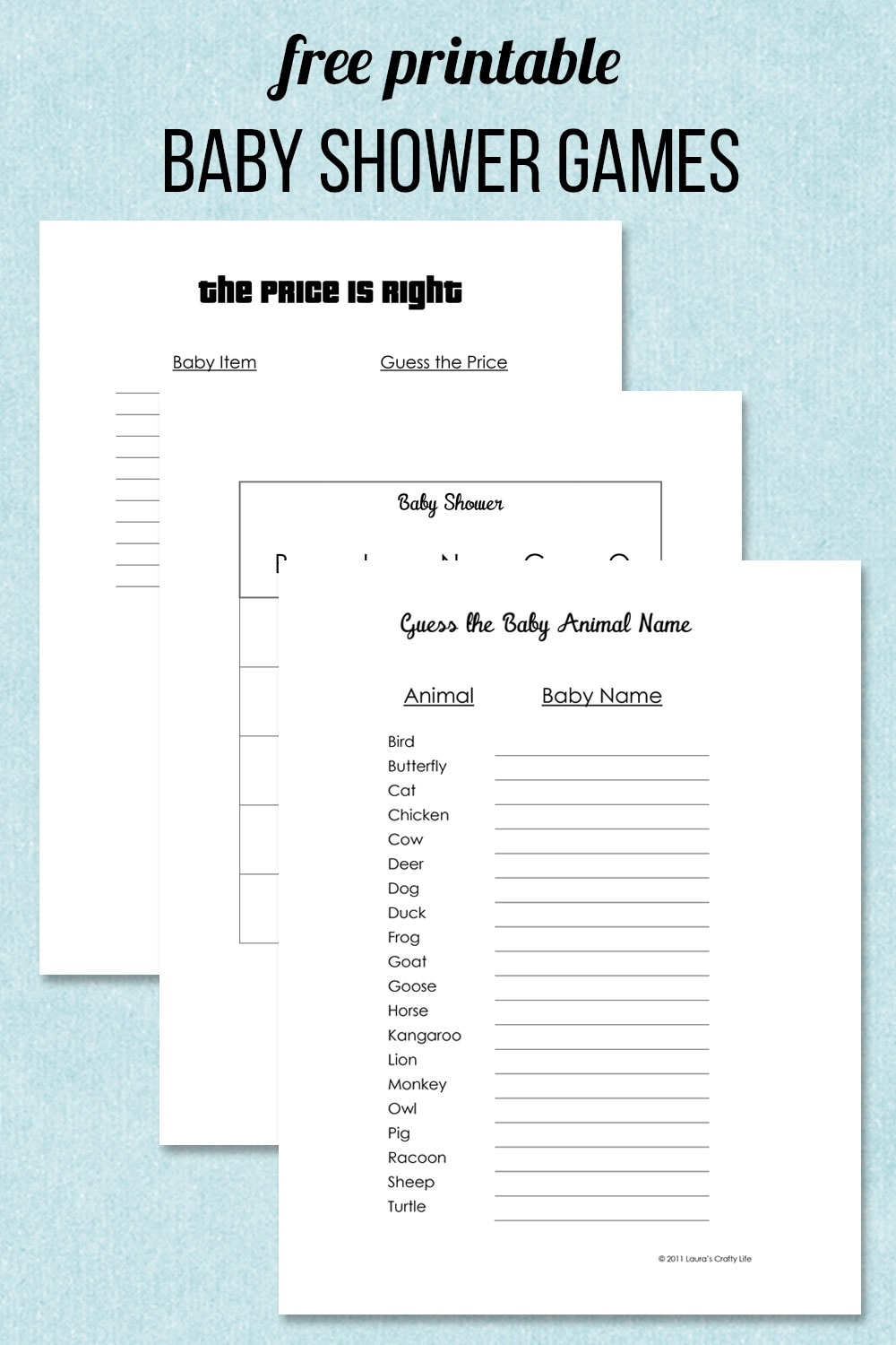 Free Baby Shower Printables