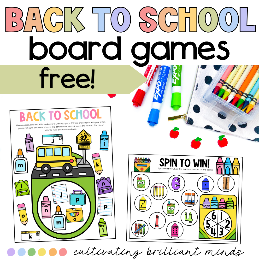 free printable back to school games for kindergateners