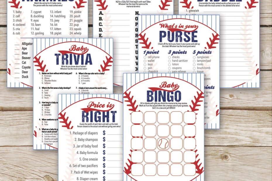 Free Baseball Baby Bingo Cards Aspen Jay