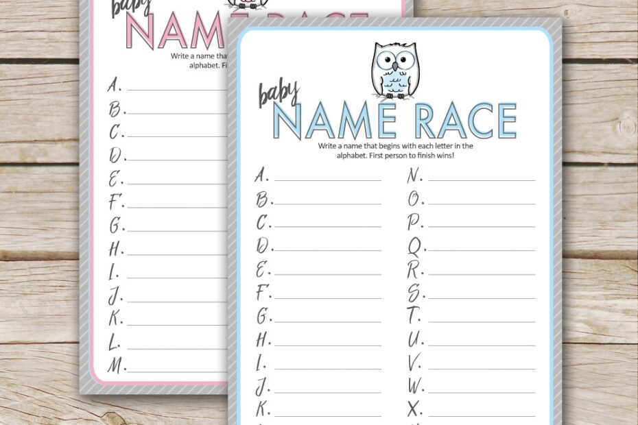 Free Owl Baby Shower Game Printable Aspen Jay