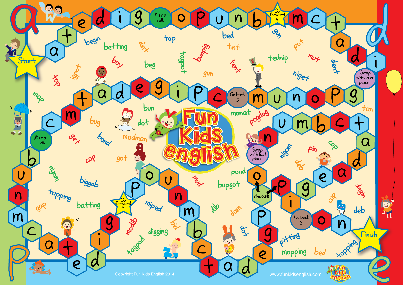 Free Phonics Board Games Childrens Songs Childrens Phonics Worksheets Library