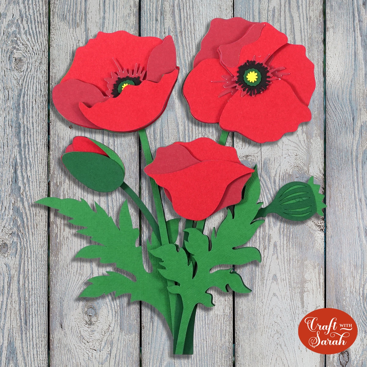 Free Poppies SVG Beautiful Remembrance Day Crafts With Poppies Craft With Sarah
