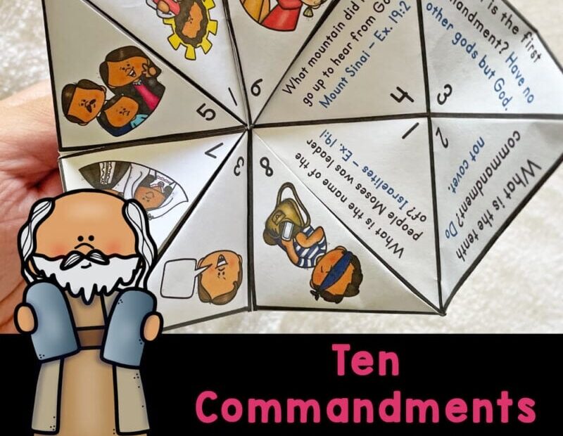 FREE Printable 10 Commandments Cootie Catcher Activity For Kids