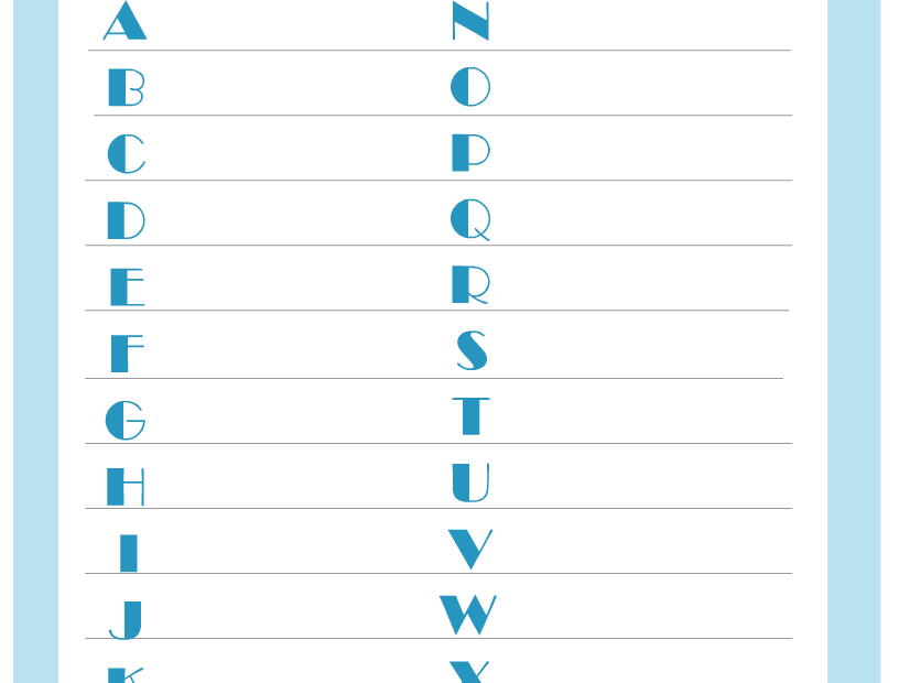 Free Printable Baby Shower Alphabet Game