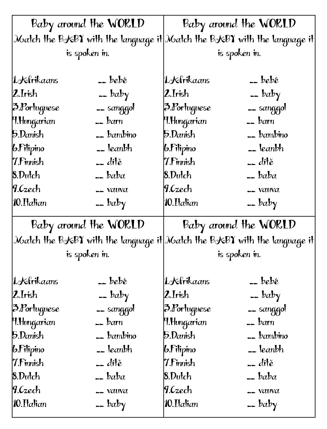 Free Printable Baby Shower Around The World Game Simply Deanna