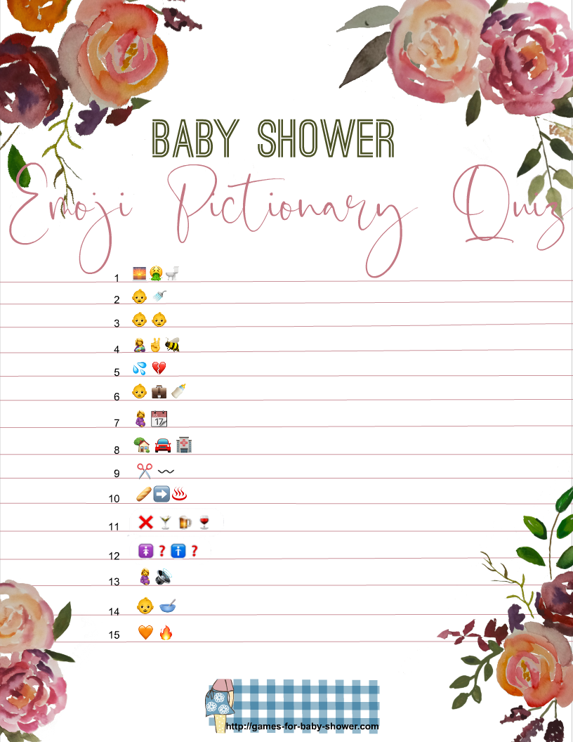 Free Printable Blush And Pink Floral Baby Shower Games