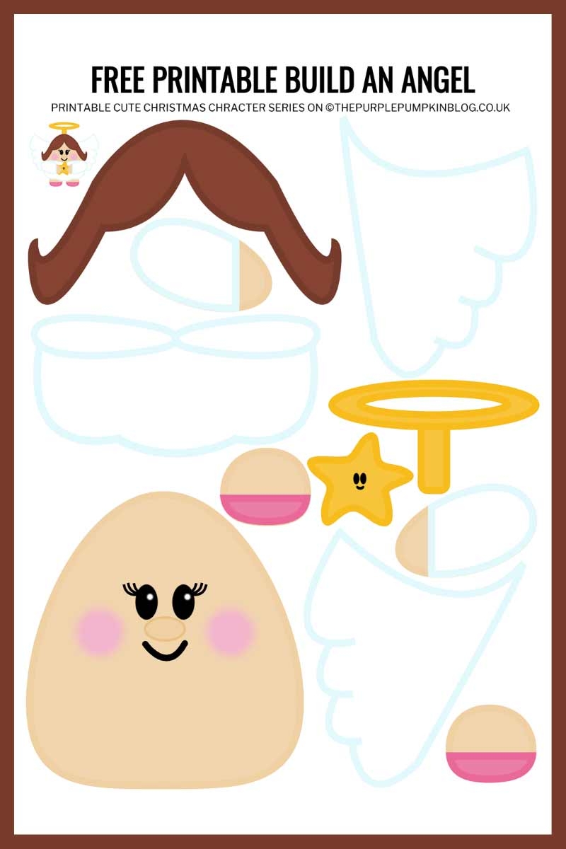 printable angel craft template