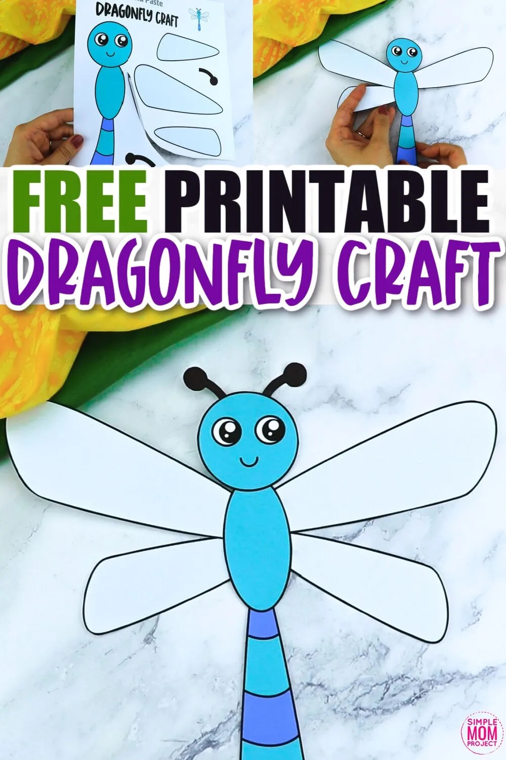 Free Printable Dragonfly Craft Template Simple Mom Project