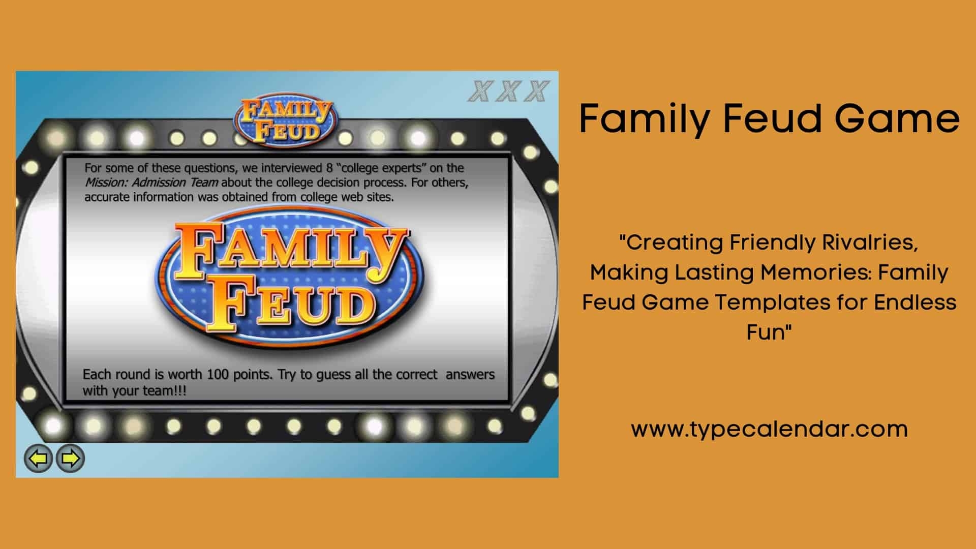 Free Printable Family Feud Game Templates PPT For Teachers