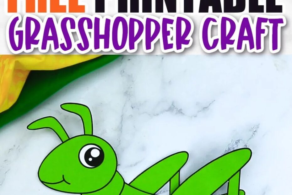 Free Printable Grasshopper Craft Template Simple Mom Project