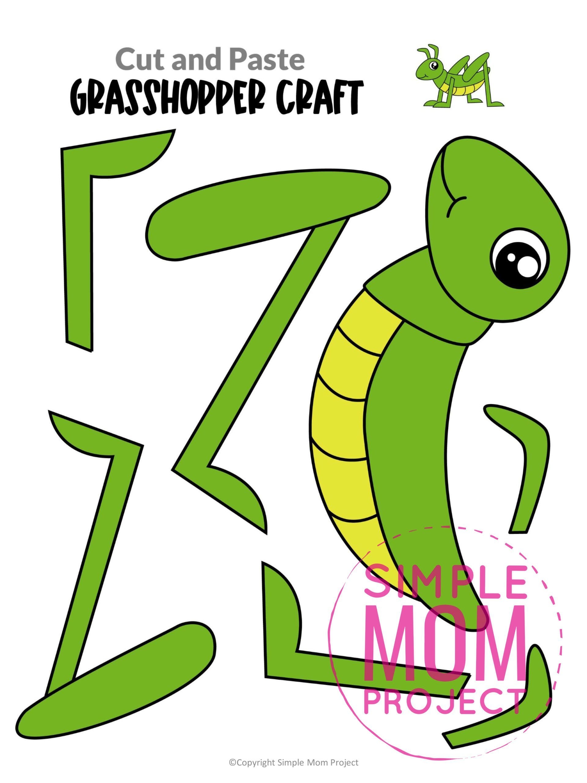 Free Printable Grasshopper Craft Template