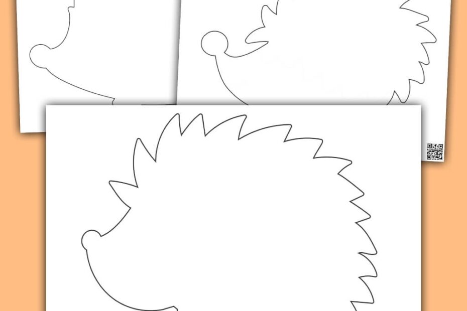 Free Printable Hedgehog Papercraft Template For Kids
