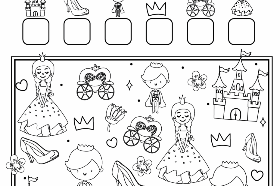 Free Printable I Spy Princess Coloring Page Game World Of Printables