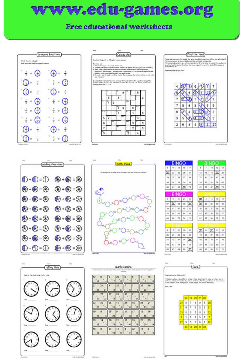 free printable 6th grade math games for partners
