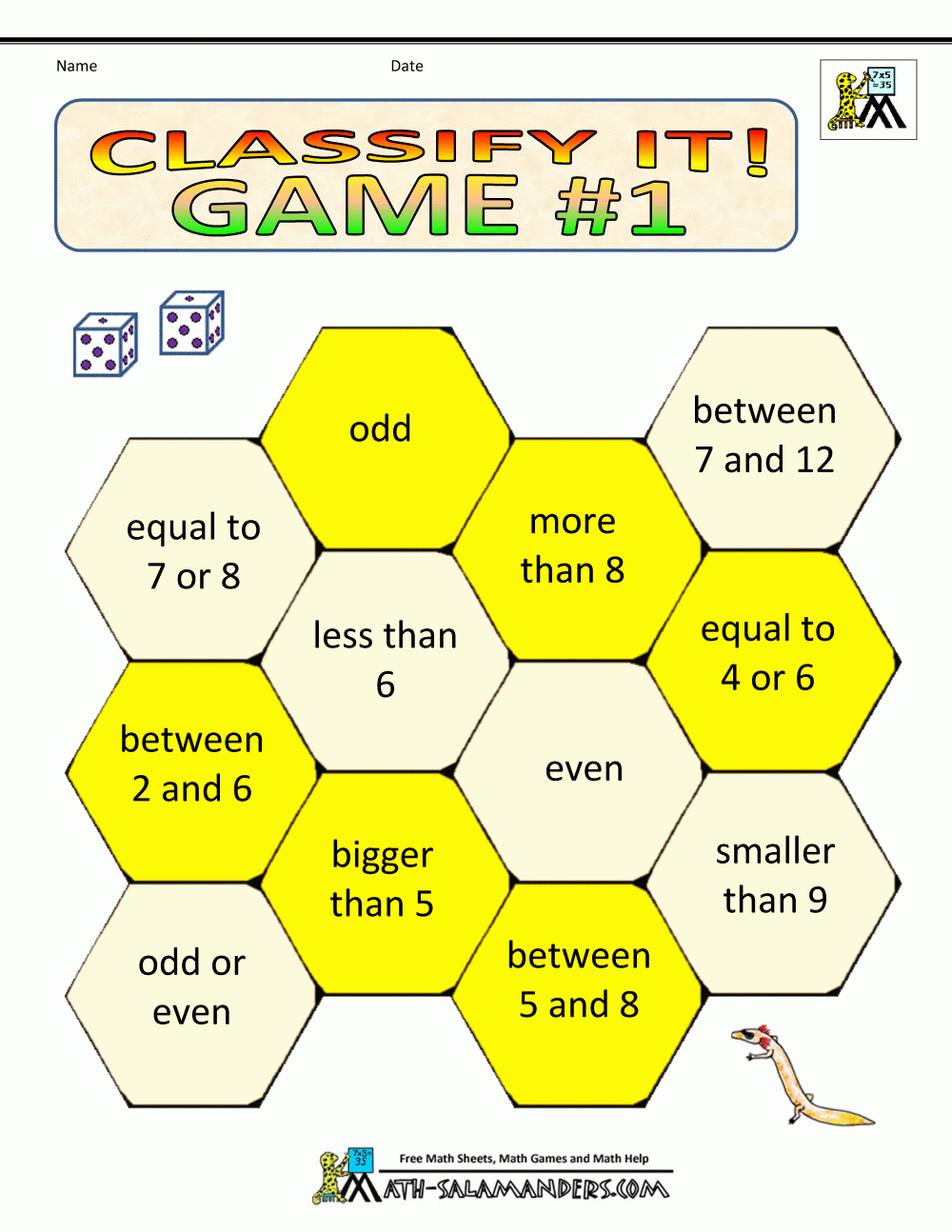 FREE Printable Math Games For Kids PDF Worksheets Library