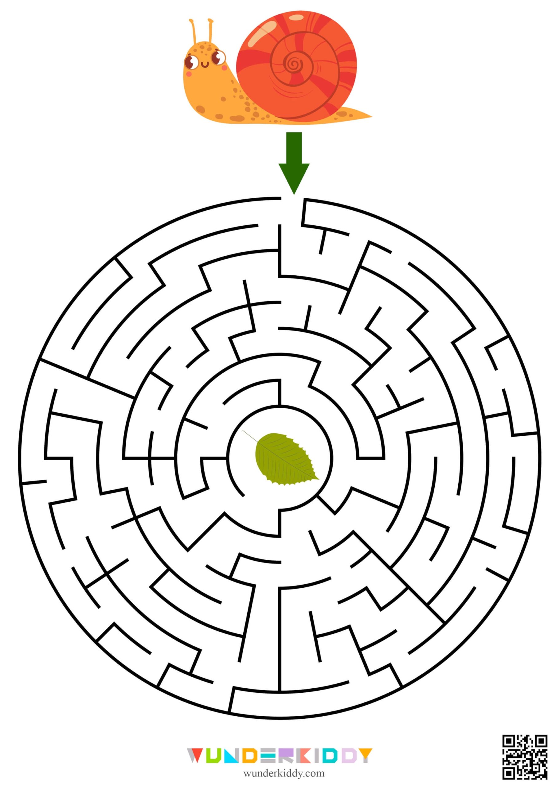 Free Printable Maze Game For Kindergarten Help To Find The Way 