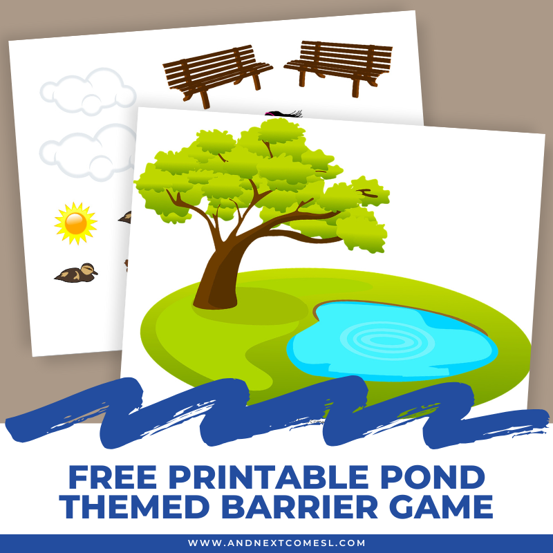 Free Printable Pond Barrier Game For Speech Therapy And Next 