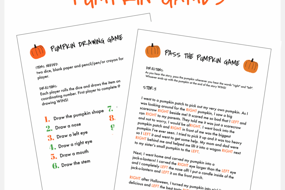 Free Printable Pumpkin Games U Create