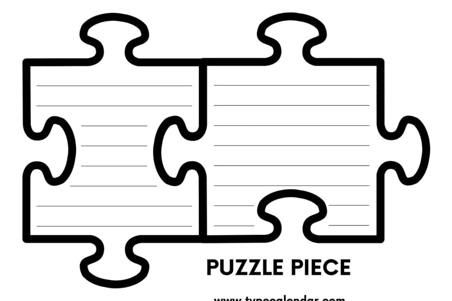 Free Printable Puzzle Piece Templates PDF 4 12 24 Piece