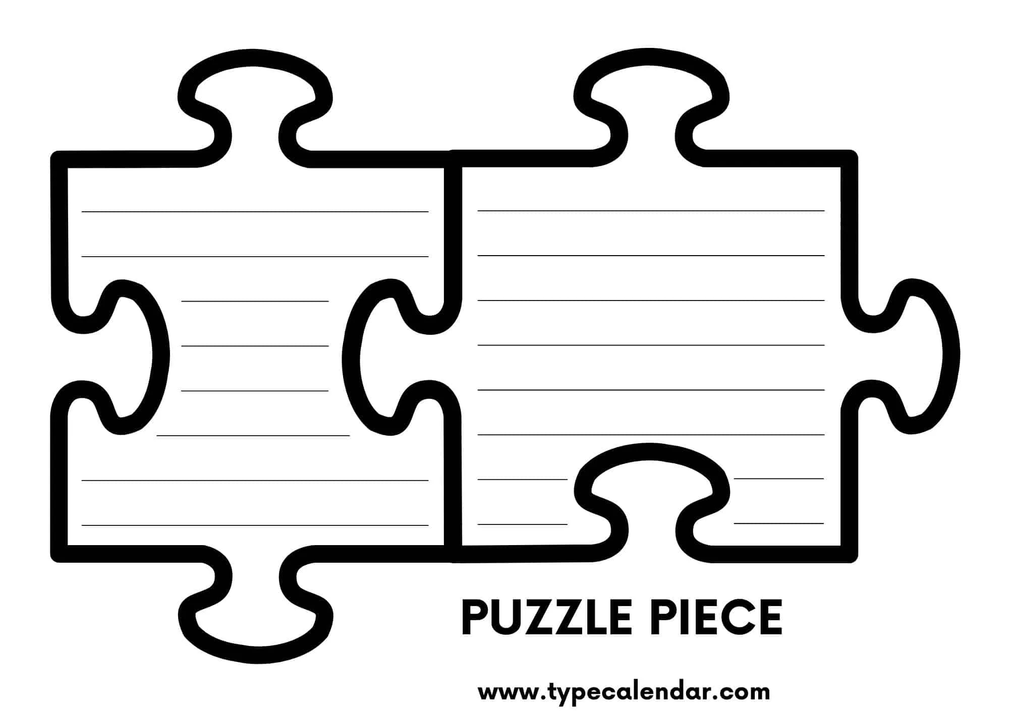 blank 3 piece puzzle template